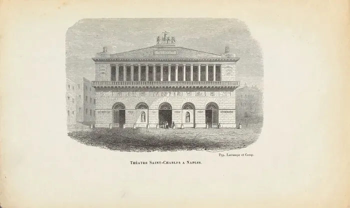 Framed Print : Teatro San Carlo in Naples, Mid of the 19th century. Creator: Anonymous Framed Print : Teatro San Carlo in Naples, Mid of the 19th century. Creator: Anonymous
