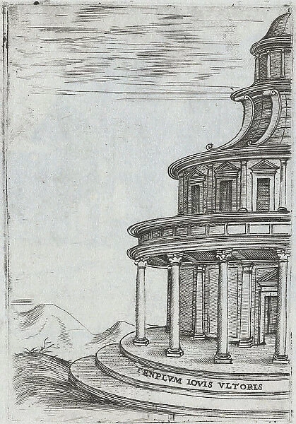 Teatrum Bordeos [Transitorium Caesaris in later editions], from a Series of... Plate ca. 1530-1550. Creator: Master GA