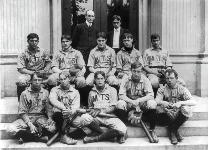 Framed Print : Tech Cadet Company- baseball team, between 1890 and 1950. Creator: Frances Benjamin Johnston Framed Print : Tech Cadet Company- baseball team, between 1890 and 1950. Creator: Frances Benjamin Johnston