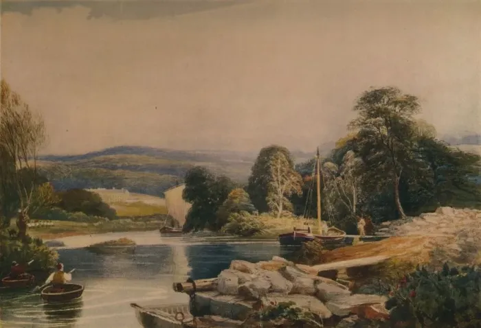 Framed Print : On the Teify, Cardiganshire, 19th century, (1935). Artist: Peter de Wint Framed Print : On the Teify, Cardiganshire, 19th century, (1935). Artist: Peter de Wint