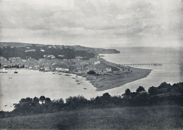 Framed Print : Teignmouth - General View of the Dene, 1895 Framed Print : Teignmouth - General View of the Dene, 1895