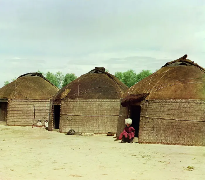 Framed Print : Tekin yurts, Bairam-Ali area, Turkmenistan, between 1905 and 1915. Creator: Sergey Mikhaylovich Prokudin-Gorsky Framed Print : Tekin yurts, Bairam-Ali area, Turkmenistan, between 1905 and 1915. Creator: Sergey Mikhaylovich Prokudin-Gorsky