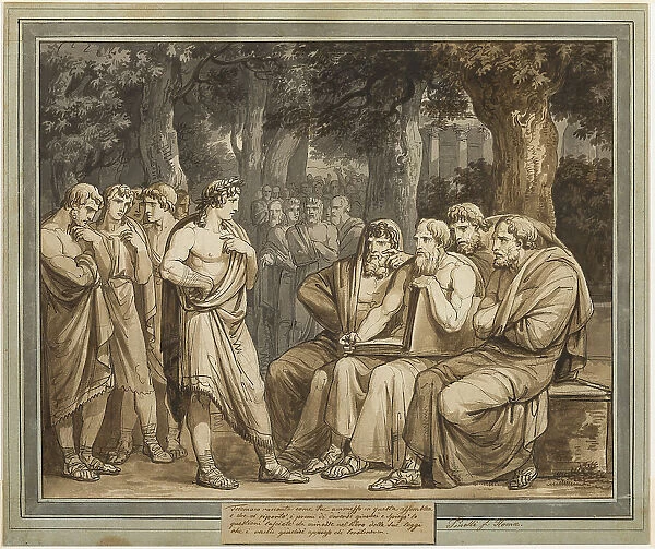 Telemachus Describes How He Was Admitted into the Assembly in Crete, from The... 1808. Creator: Bartolomeo Pinelli