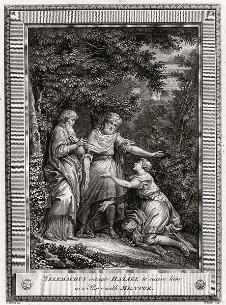 Telemachus entreats to receive him as a Slave