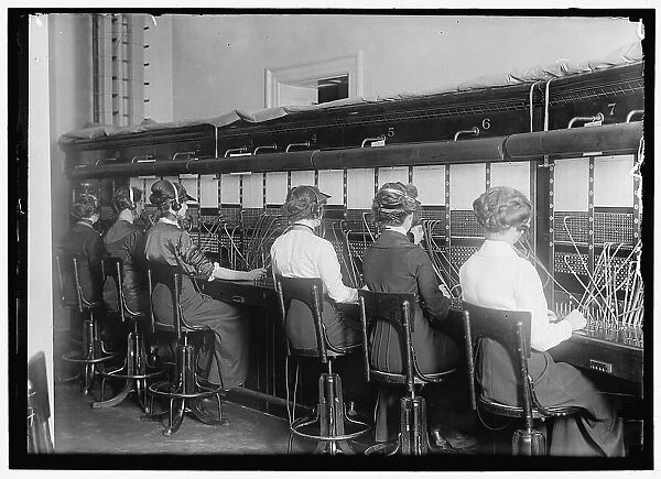 Telephone operators, between 1914 and 1917. Creator: Harris & Ewing. Telephone operators, between 1914 and 1917. Creator: Harris & Ewing