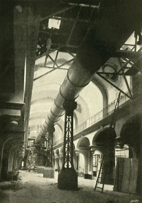 Framed Print : The Telescope Completed, 1900. Creator: Unknown Framed Print : The Telescope Completed, 1900. Creator: Unknown