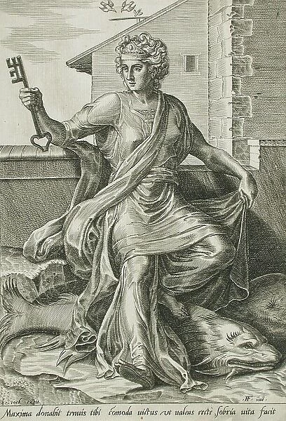 Temperance, 1560. Creator: Cornelis Cort