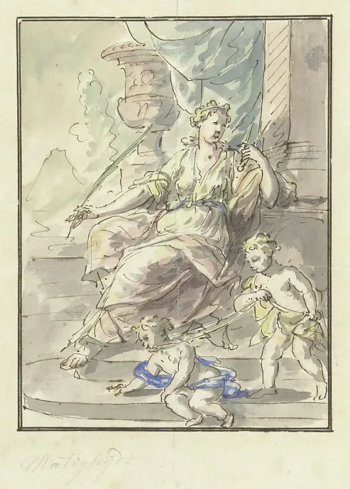 Framed Print : The Temperance, 1677-1755. Creator: Elias van Nijmegen Framed Print : The Temperance, 1677-1755. Creator: Elias van Nijmegen