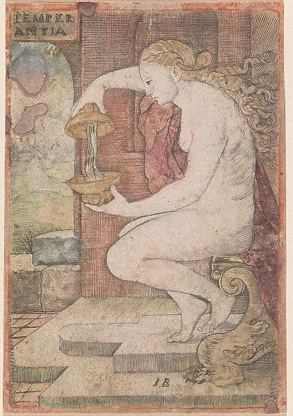 Temperantia (Temperance), c. 1525. Creator: Master I. B