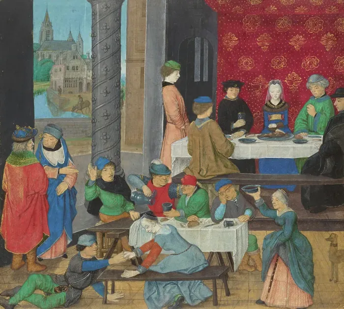 Framed Print : The Temperate and the Intemperate, about 1475-1480. Creator: Master of the Dresden Prayer Book Framed Print : The Temperate and the Intemperate, about 1475-1480. Creator: Master of the Dresden Prayer Book