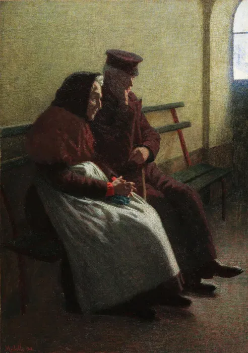 Framed Print : Tempi lontani, 1908. Creator: Morbelli, Angelo (1853-1919) Framed Print : Tempi lontani, 1908. Creator: Morbelli, Angelo (1853-1919)