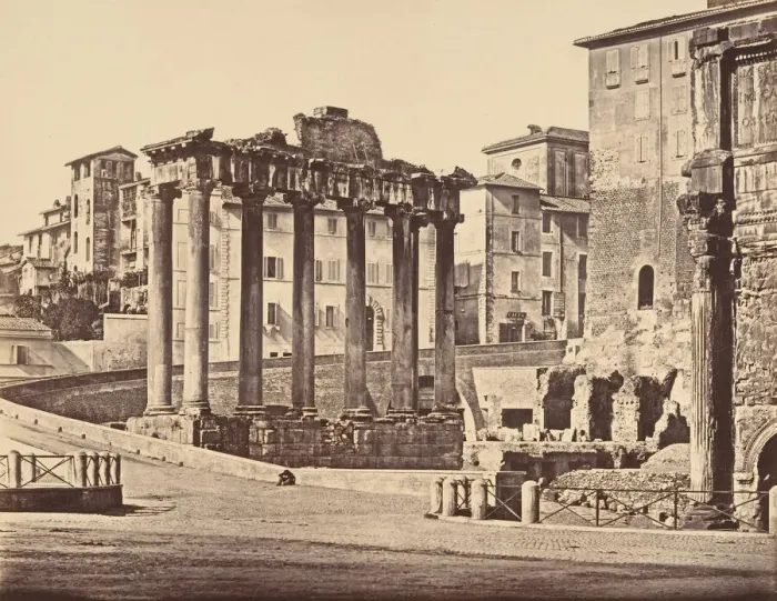 Framed Print : Tempio della Concordia, 1848-52. Creator: Eugene Constant Framed Print : Tempio della Concordia, 1848-52. Creator: Eugene Constant