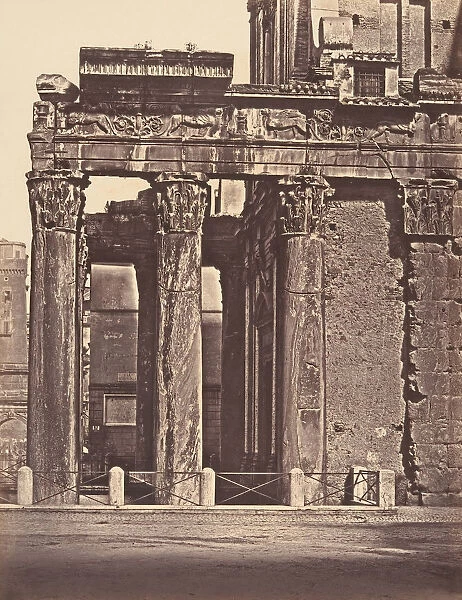Tempio di Antonino e Faustina, 1848-52. Creator: Eugene Constant