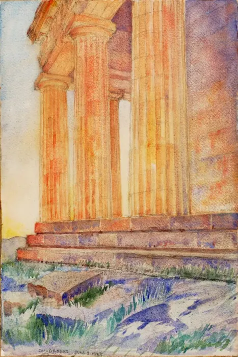 Framed Print : (Temple), 1927. Creator: Cass Gilbert Framed Print : (Temple), 1927. Creator: Cass Gilbert