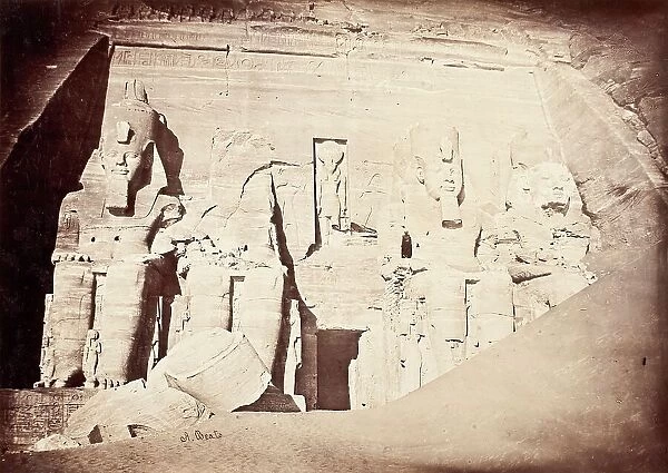Temple Of Abu Simbel, c.1870. Creator: Antonio Beato