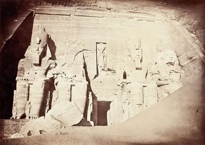 Framed Print : Temple Of Abu Simbel, c.1870. Creator: Antonio Beato Framed Print : Temple Of Abu Simbel, c.1870. Creator: Antonio Beato