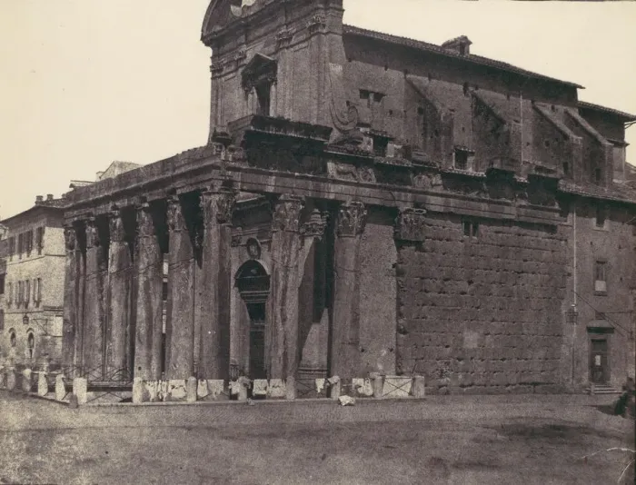 Framed Print : Temple of Antonius and Faustina, San Lorenzo in Miranda, Rome, 1850s Framed Print : Temple of Antonius and Faustina, San Lorenzo in Miranda, Rome, 1850s