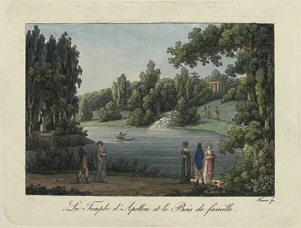 The Temple of Apollo and Cascade in the Pavlovsk park, 1810s