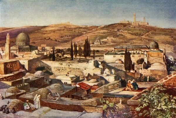 The Temple Area and the Mount of Olives from Mount Zion, 1902. Creator: John Fulleylove
