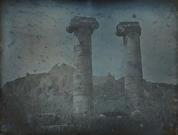 Temple of Artemis, Sardis, 1843. Creator: Joseph Philibert Girault De Prangey