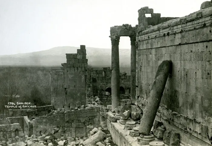 Framed Print : Temple of Bacchus, Baalbek, Lebanon, c1920s-c1930s(?) Framed Print : Temple of Bacchus, Baalbek, Lebanon, c1920s-c1930s(?)