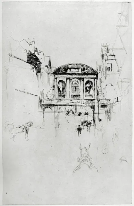 Framed Print : Temple Bar, 19th century (1904). Artist: James Abbott McNeill Whistler Framed Print : Temple Bar, 19th century (1904). Artist: James Abbott McNeill Whistler