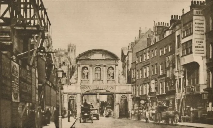 Framed Print : Temple Bar: The City Boundary in the Strand in the Year 1878, c1935. Creator: Unknown Framed Print : Temple Bar: The City Boundary in the Strand in the Year 1878, c1935. Creator: Unknown