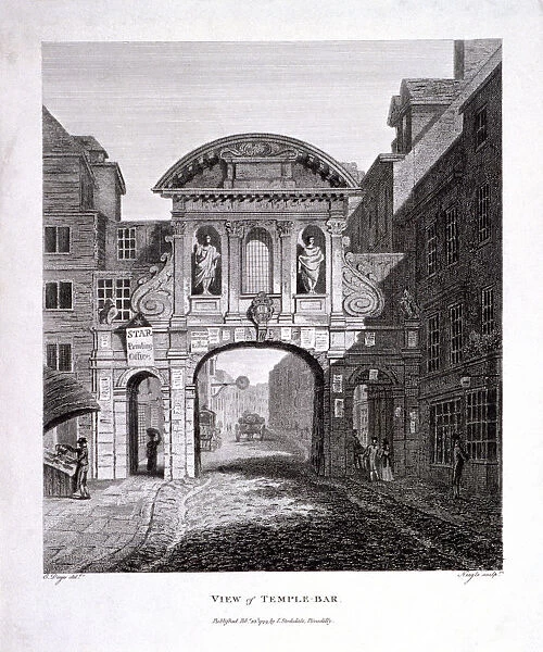 Temple Bar, London, 1799. Artist: James Neagle