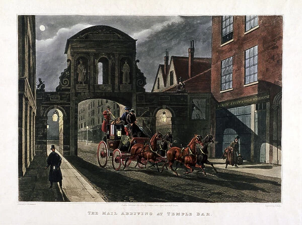 Temple Bar, London, 1834. Artist: John Bailey