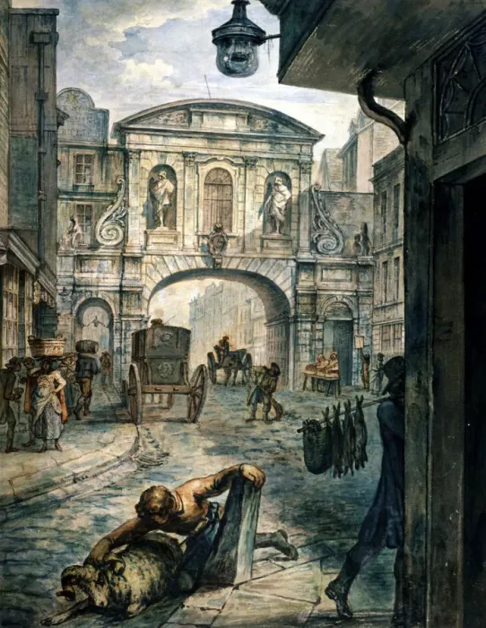 Framed Print : Temple Bar, London, c1800 Framed Print : Temple Bar, London, c1800