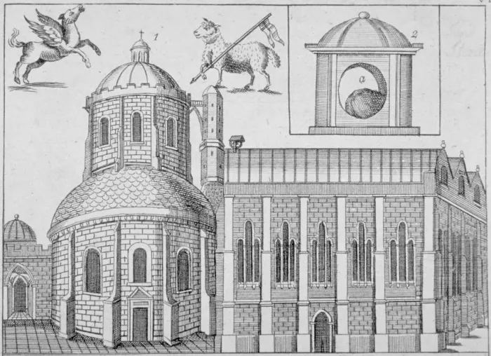 Framed Print : Temple Church, City of London, 1720