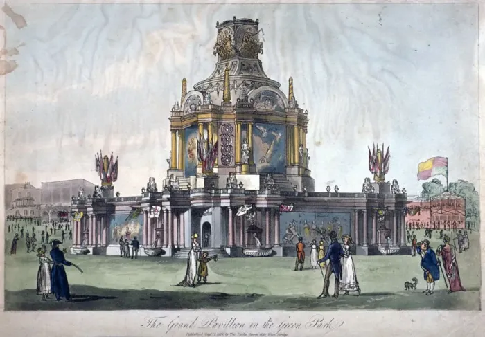 Framed Print : Temple of Concord, Green Park, Westminster, London, 1814 Framed Print : Temple of Concord, Green Park, Westminster, London, 1814