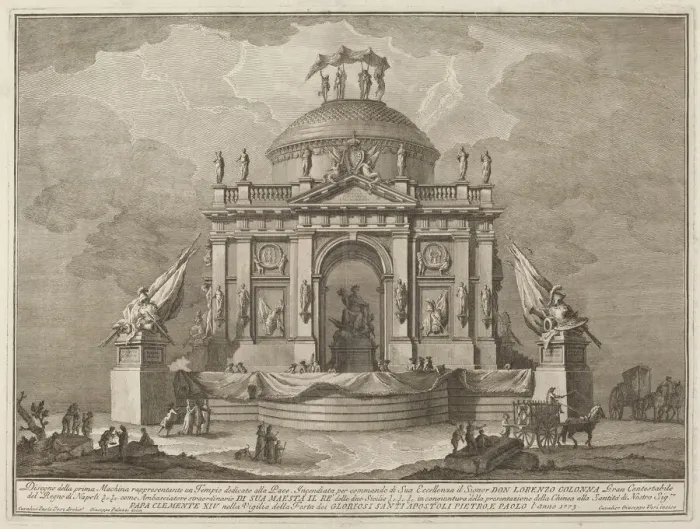 Framed Print : A Temple Dedicated to Peace, for the Chinea'Festival, 1773 Framed Print : A Temple Dedicated to Peace, for the Chinea'Festival, 1773