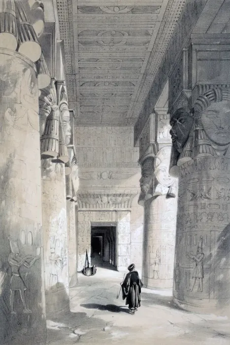 Framed Print : Temple of Denderah, Egypt, 19th century. Artist: Henry Pilleau Framed Print : Temple of Denderah, Egypt, 19th century. Artist: Henry Pilleau