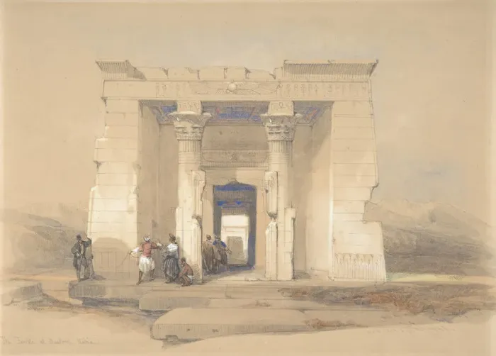 Framed Print : The Temple at Dendur, Nubia, 1848. Creator: David Roberts Framed Print : The Temple at Dendur, Nubia, 1848. Creator: David Roberts