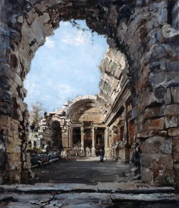 Framed Print : The Temple of Diana, 1890. Artist: Emmanuel Lansyer Framed Print : The Temple of Diana, 1890. Artist: Emmanuel Lansyer
