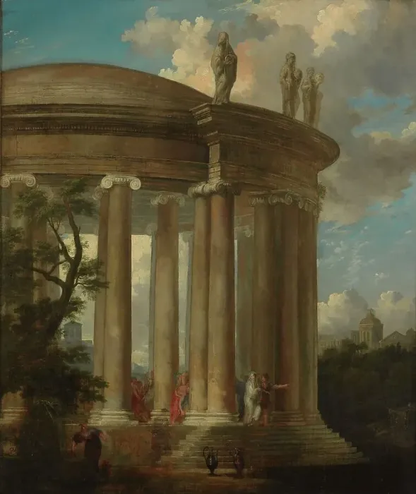 Framed Print : The Temple of Diana, c.1740. Creator: Giovanni Paolo Panini Framed Print : The Temple of Diana, c.1740. Creator: Giovanni Paolo Panini