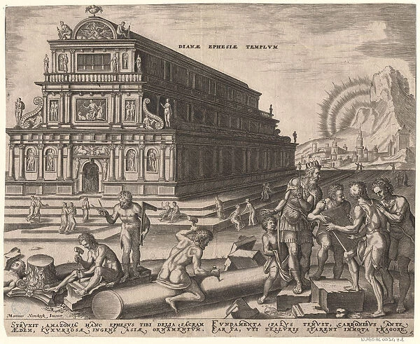 The Temple of Diana at Ephesus (from the series The Eighth Wonders of the World) After Maarten van Heemskerck, 1572. Artist: Galle, Philipp (1537-1612)