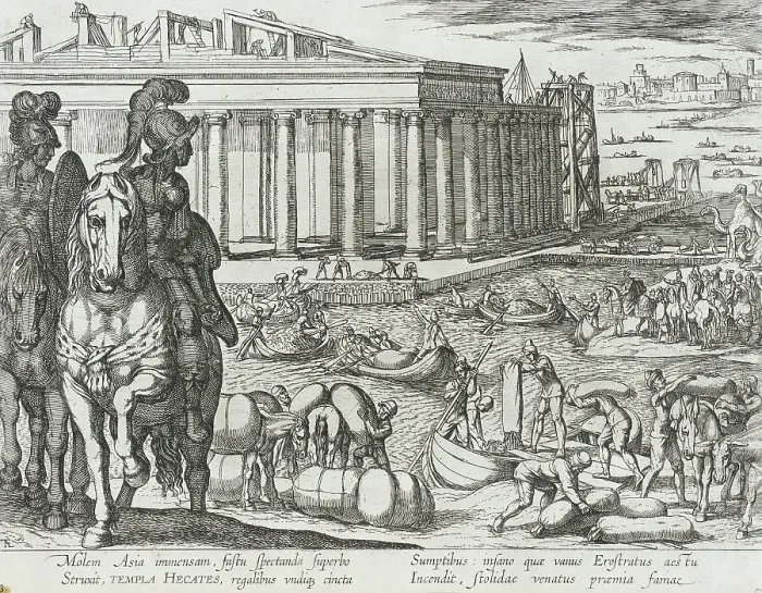Framed Print : The Temple of Diana at Ephesus, published 1610. Creator: Antonio Tempesta Framed Print : The Temple of Diana at Ephesus, published 1610. Creator: Antonio Tempesta