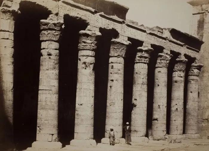Framed Print : Temple, Egypt, c. 1870s. Creator: Antonio Beato Framed Print : Temple, Egypt, c. 1870s. Creator: Antonio Beato