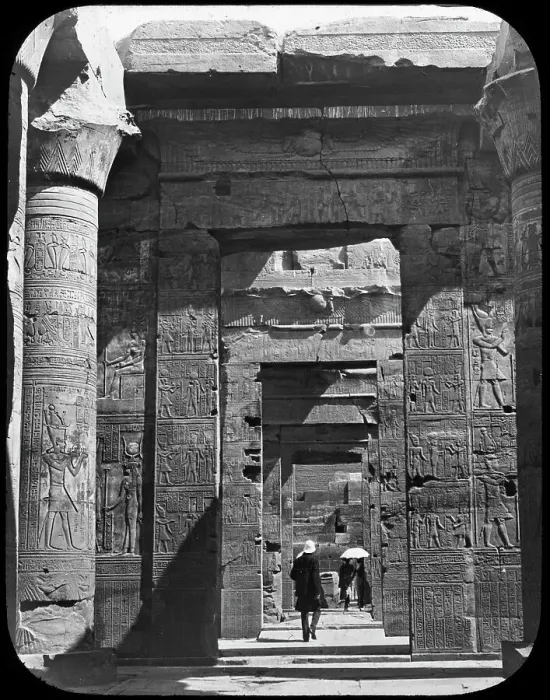 Framed Print : Temple entrance, Kom Ombo, Egypt, c1890. Artist: Newton & Co Framed Print : Temple entrance, Kom Ombo, Egypt, c1890. Artist: Newton & Co