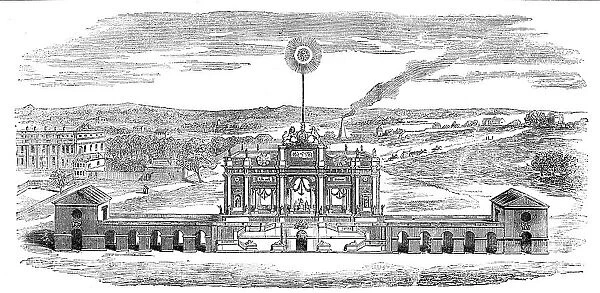 Temple erected for the Display of Fireworks in the Green-Park, to Celebrate the Peace of Aix-La-Chap Creator: Unknown