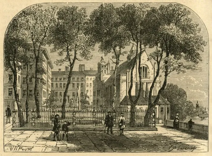 Framed Print : The Temple Fountain, from an Old Print, (1897). Creator: Unknown Framed Print : The Temple Fountain, from an Old Print, (1897). Creator: Unknown