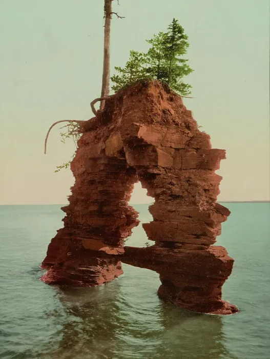 Framed Print : Temple Gate, Apostle Islands, Lake Superior, c1899. Creator: Unknown Framed Print : Temple Gate, Apostle Islands, Lake Superior, c1899. Creator: Unknown