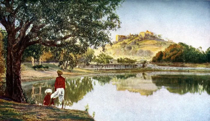 Framed Print : Temple to the goddess Parvati, wife of Siva, south-west of Pune, Maharashtra, India, c1924