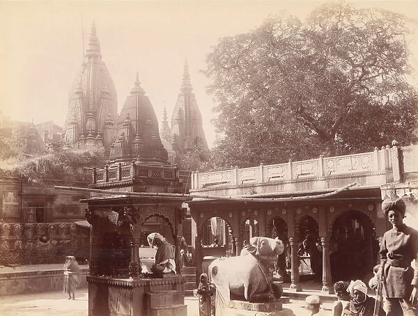 Temple of the Golden Cow, Benares, 1860s-70s. Creator: Unknown