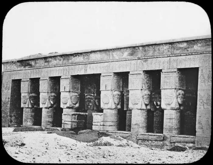 Framed Print : Temple of Hathor, Dendera, Egypt, c1890. Artist: Newton & Co Framed Print : Temple of Hathor, Dendera, Egypt, c1890. Artist: Newton & Co