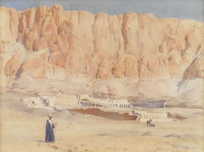 Framed Print : The Temple of Hatshepsut, 1899. Creator: Carter, Howard (1874-1939)