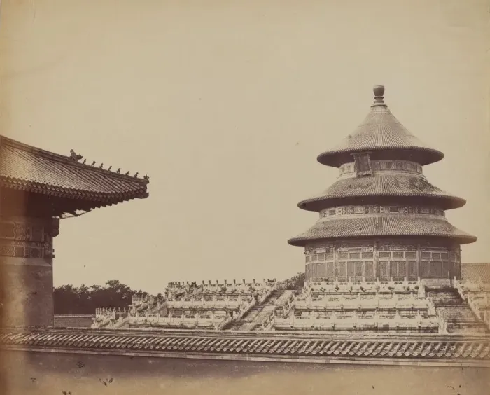 Framed Print : Temple of Heaven from the Place Where the Priests Are Burnt, in the Chinese City Framed Print : Temple of Heaven from the Place Where the Priests Are Burnt, in the Chinese City