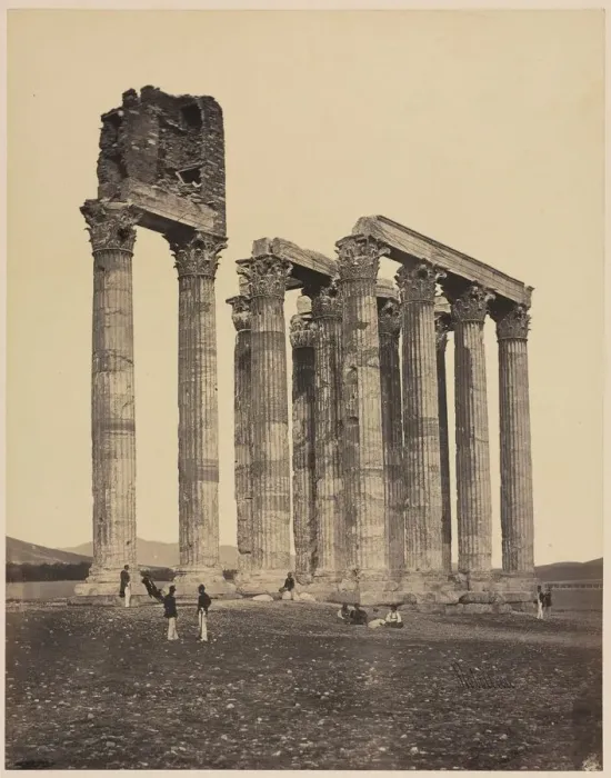 Framed Print : Temple of Jupiter Olympius, c. 1853. Creator: James Robertson (British, 1813 (?)-aft 1865) Framed Print : Temple of Jupiter Olympius, c. 1853. Creator: James Robertson (British, 1813 (?)-aft 1865)